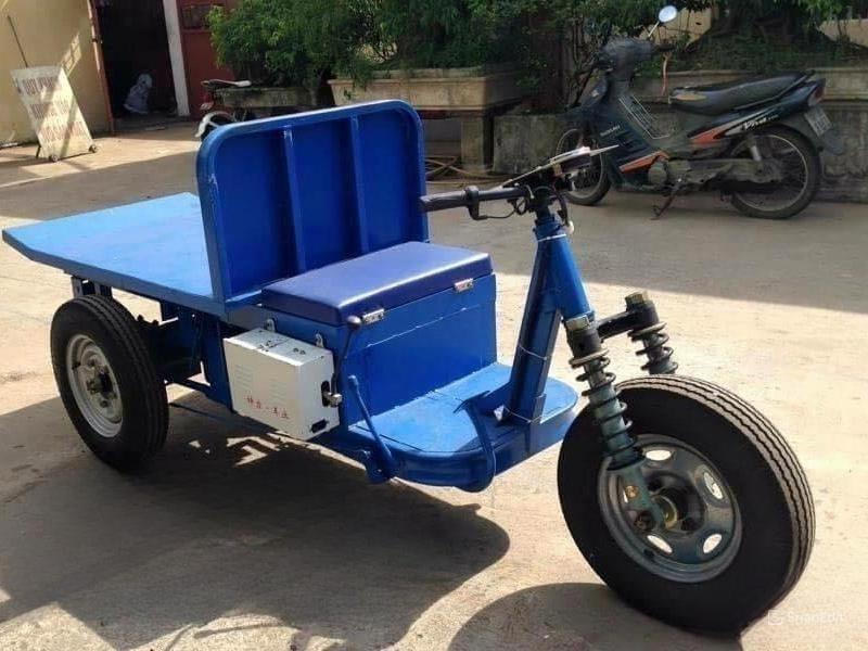 Xe điện ba bánh chở gạch mẫu 1