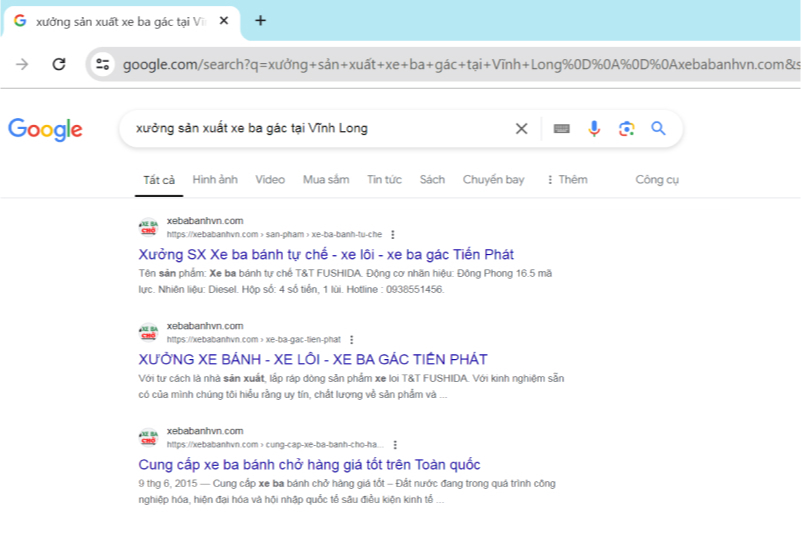 Hướng dẫn tìm địa chỉ bán xe ba gác tại Vĩnh Long