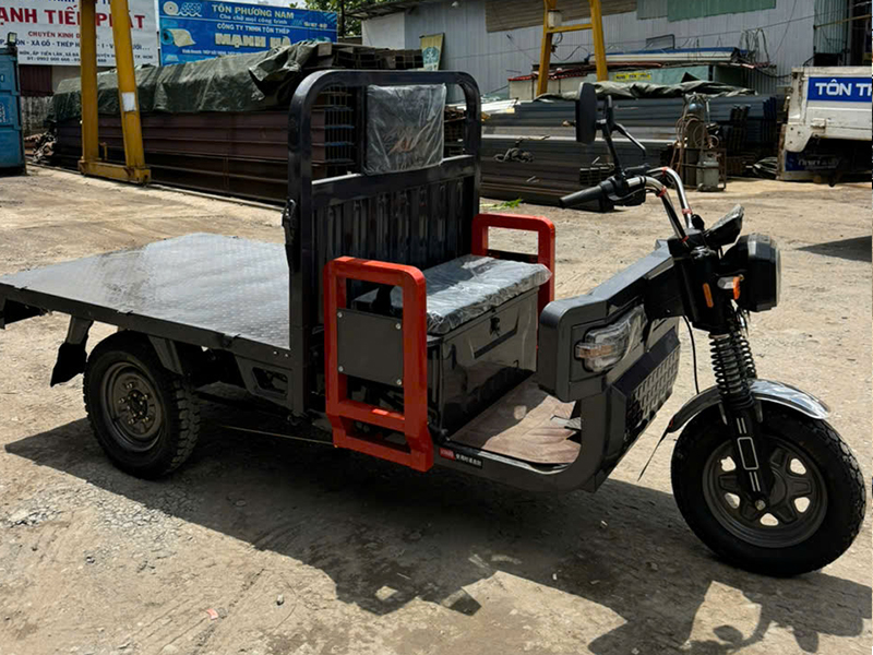 Xe ba bánh điện chở hàng giá rẻ tại xưởng sản xuất xe lôi Tiến Phát