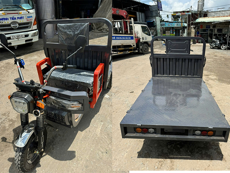 Xe ba bánh chở hàng máy điện