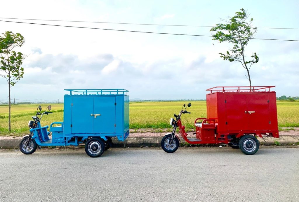 Xe ba gác điện thùng kín