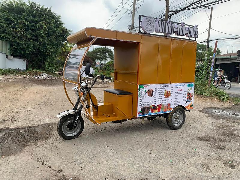 Cấu tạo một chiếc xe ba bánh điện bán hàng rong hoàn chỉnh