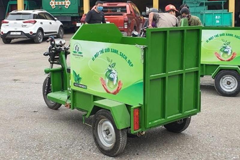 Mẫu xe ba bánh điện chở rác số 2