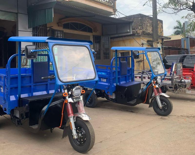 Xe ba gác điện có mái che mẫu sô 3