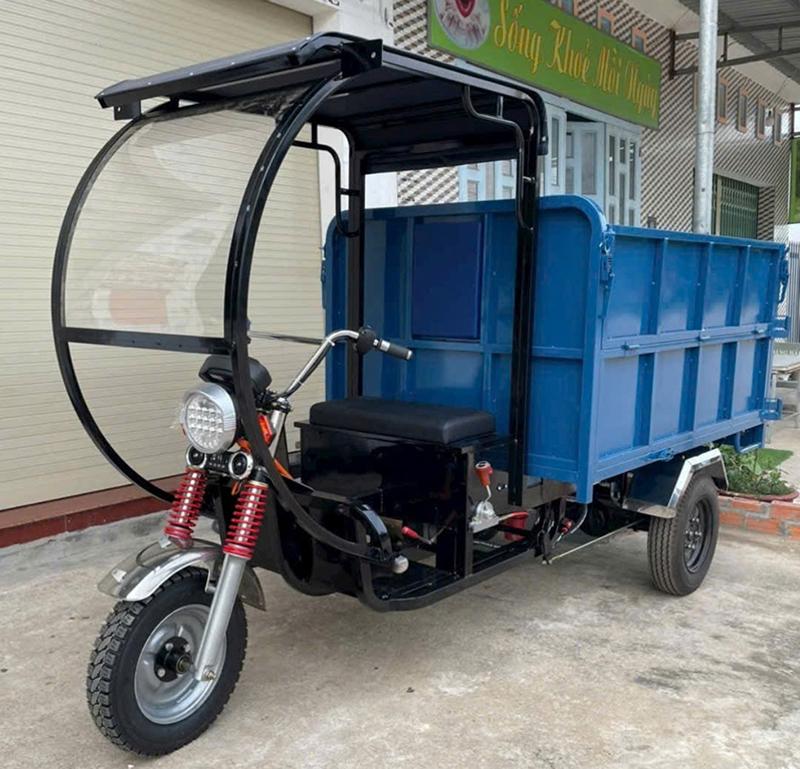 Xe ba gác điện có mái che mẫu sô 4