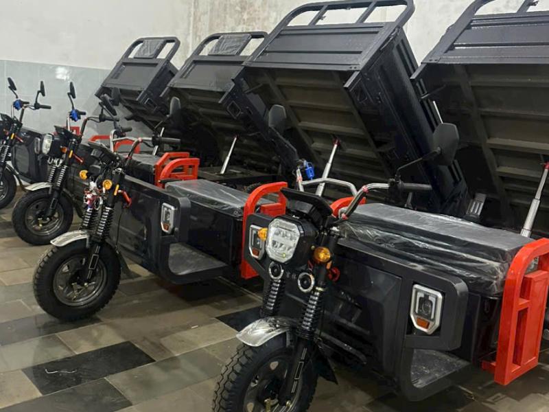 Xe ba gác điện thùng lửng loại có ben được sử dụng khá phổ biến