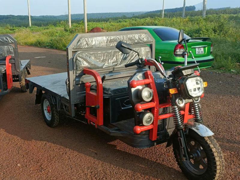 Xe lôi ba bánh điện có thể sử dụng chở nông sản, hàng hóa tại An Giang